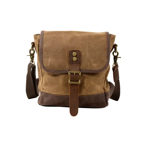 Slazenger Масляный воск Холст с верхом из коровьей кожи Сумка-мессенджер Холст Сумка Сумка через плечо