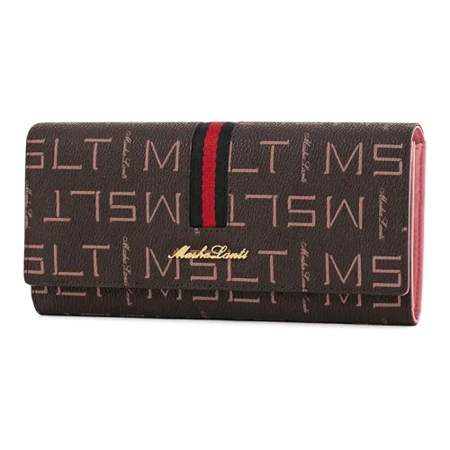 MashaLanti PVC с Микрофибра Кошелек Женские Кофе Красный Коричневый Абрикос