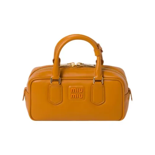 MIU MIU Arcadie series Кожа Сумка Женские Гранат Желтый