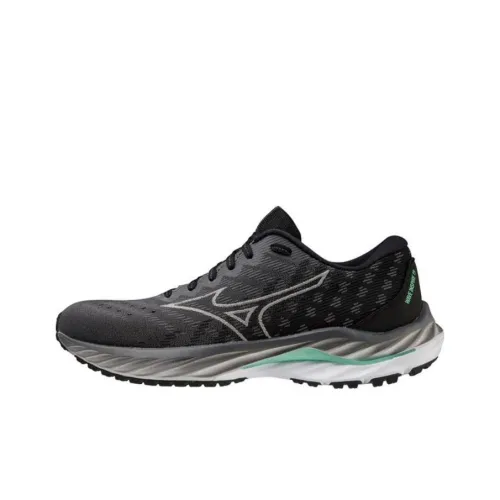 Mizuno Wave Inspire 19 SSW Устойчивые к истиранию Дышащие Низкие Беговые кроссовки Женские Серые
