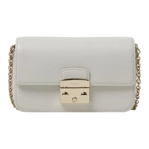 Furla Metropolis Collection Кожа Сумка через плечо Мини Женская Белая