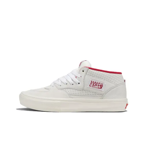 Vans Skate Half MID Топ Кроссовки для скейтбординга Унисекс Белый