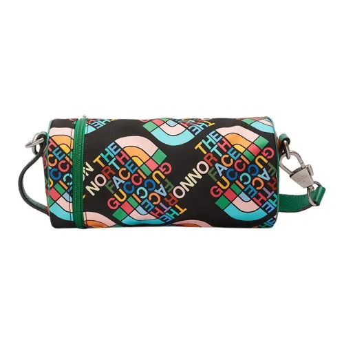 GUCCI The North Face Коллаборация Переработанный нейлон Цилиндрическая сумка Сумка для бутылки с водой Сумка через плечо Женская