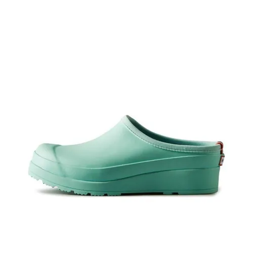 HUNTER Домашние тапочки с плоской подошвой женские мятно-зеленый