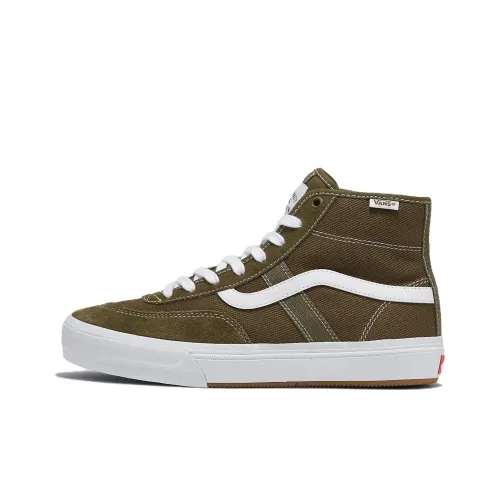 Vans Gilbert Crockett Pro Устойчивые к истиранию Дышащие Высокие Кроссовки для скейтбординга Унисекс Зеленые