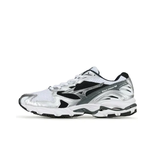 Mizuno Wave Rider 10 Low Топ Беговые кроссовки Мужские Белый Серебряный