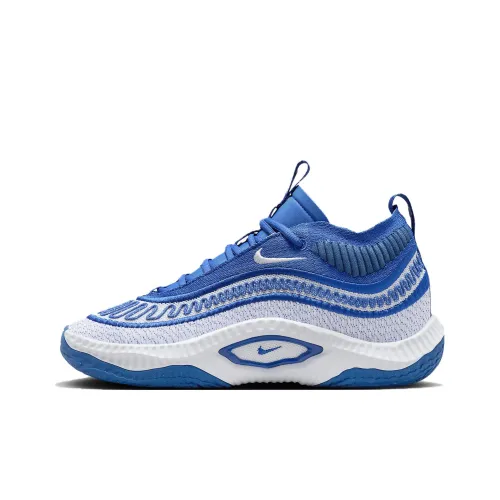 Nike Cosmic Unity 3 Slip-resistant Abrasion-resistant Low-top Баскетбольные кроссовки Унисекс Синий
