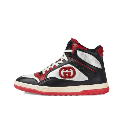 GUCCI MAC80 Высокие Топы Повседневная Обувь Женская Красная Черная