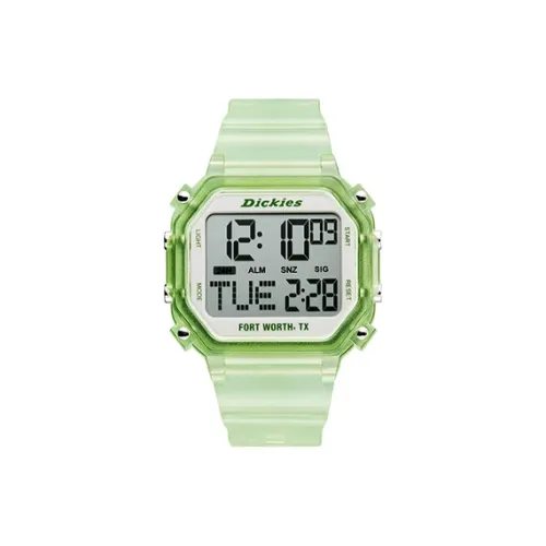 Dickies Наручные часы Электронный механизм Пластиковый ремешок 45 мм Белый циферблат Унисекс