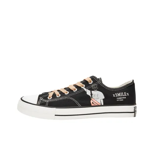 NOME Canvas Shoes Low Top Black Khaki Men's