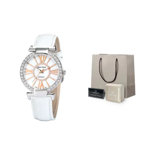 ROYAL CROWN RC Кварцевый механизм Часы Женские Белый Циферблат RC6116P BB