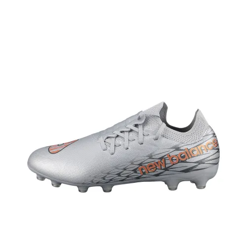 New Balance совместный бренд Furon v7 AG Искусственная трава Футбольные бутсы Мужской Серебристо-серый