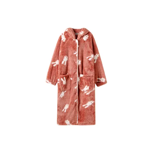 MB 95370 Туманный Розовый [Мягкий и Удобный Хлопковый Флис] Женские Банные Халаты