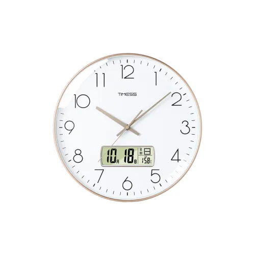 TIMESS Радиоконтролируемый механизм пластиковый корпус стенные часы унисекс белый циферблат