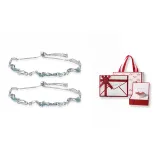 Нерегулярный браслет с волнами + подарочная коробка с сердцем, символизирующим любовь