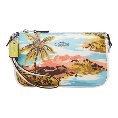 COACH Nolita Холст и кожа клатч маленькая сумка женский многоцветный