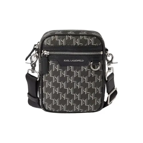 Сумка через плечо из ткани Karl Lagerfeld мужская черная