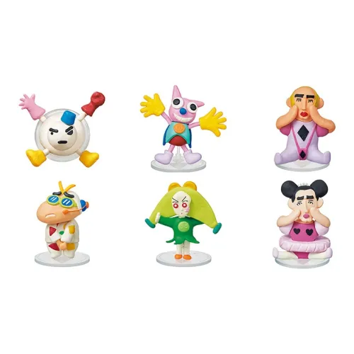 RE MENT Карандаш SHIN Chan Strange Paradise Приключение Глина ARTS Collection Счастливый Draw Одиночный капсульный предмет Цельная коробка 6 шт