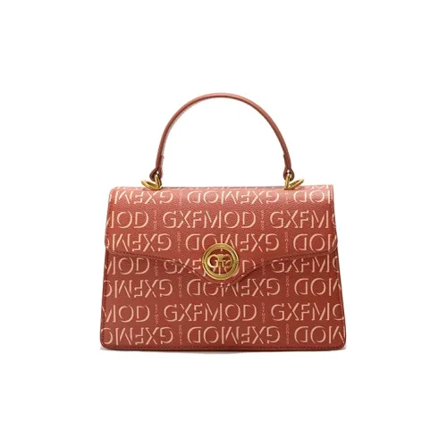 GXFMOD Коровья кожа Маленькая квадратная сумка Сумка на одно плечо Средний размер Женская Красная Желтая