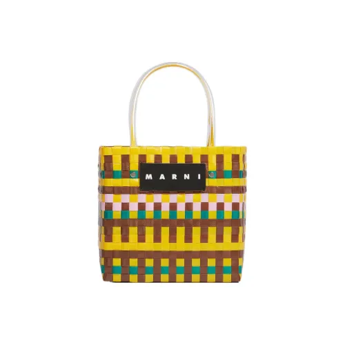 MARNI Basket Series Полипропиленовая Тоут Сумка Сумка для покупок Мини Сумка Женская Желтая Многоцветная
