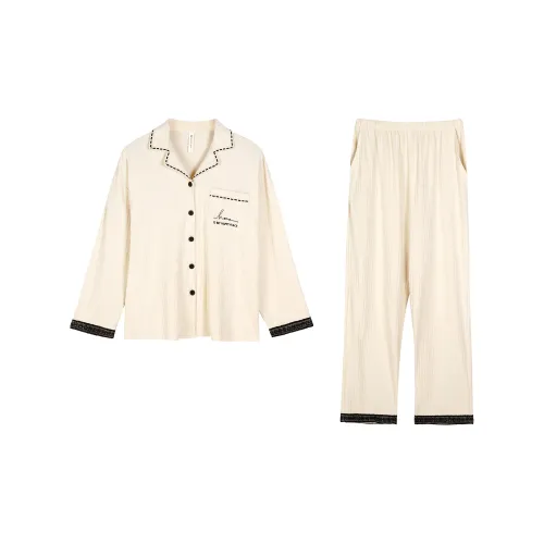 XUANZHITING Светло-абрикосовый Женские Пижамные Комплекты