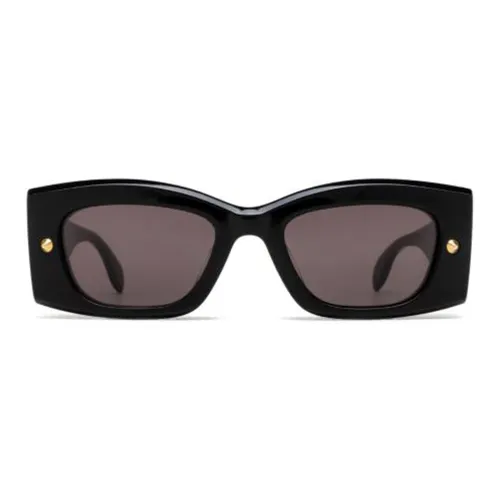 Alexander McQueen Ацетат Нерегулярная форма Солнцезащитные очки Мужской Черный