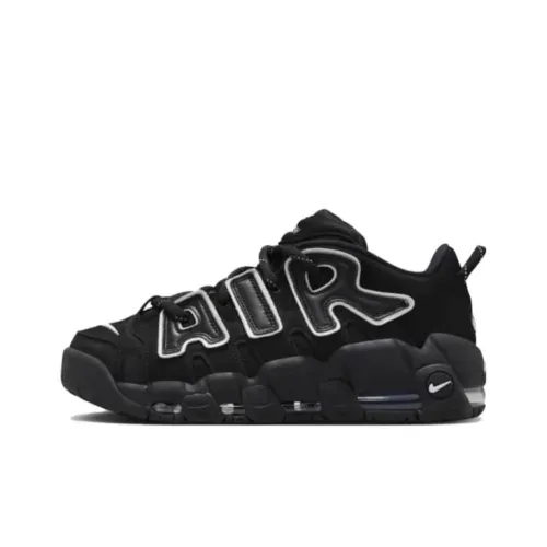 Nike Air More Uptempo Винтажные баскетбольные кроссовки Низкий топ Черный Белый Унисекс
