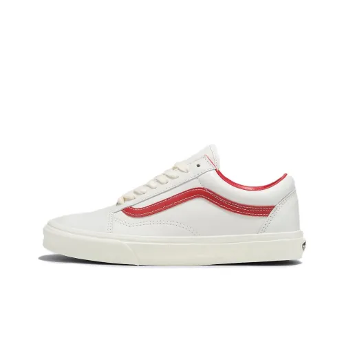 Vans Old Skool Collection Износостойкий и Легкий Низкий Топ Скейтборд Кроссовки Унисекс Белый Красный