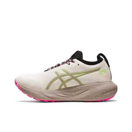 Asics Gel Nimbus 25 Low Top Марафон Беговые кроссовки Женские Бежевые