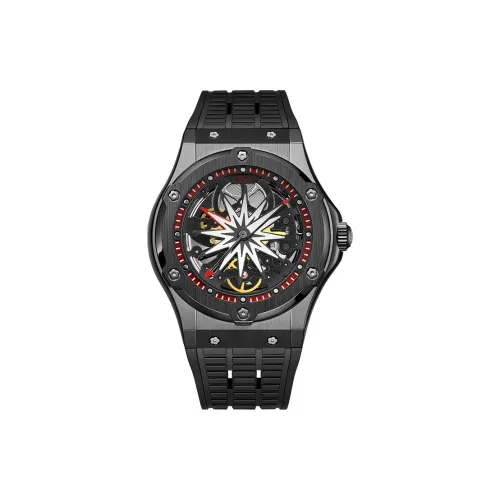 HaofaTourbillon Автоматический Механический Механизм Часы Мужские Белый Циферблат 1913 2A