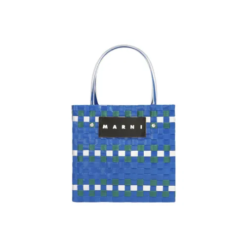MARNI Basket Series Полипропиленовая Сумка-тоут Сумка для покупок Женская Синий Многоцветный