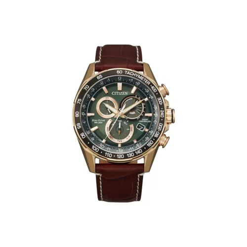 CITIZEN Светильник Кварцевый механизм Мужские часы Eco Drive Series 43 мм Зеленый