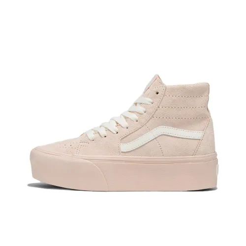 Vans SK8 Износостойкие Дышащие Высокие Кроссовки для Скейтбординга Унисекс Розовые