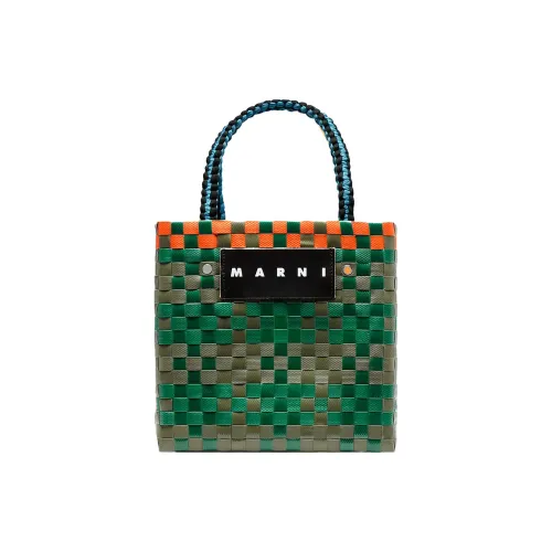 MARNI Basket Series Полипропиленовая Телячья Кожа Тоут Сумка Сумка для покупок Женская Зеленая