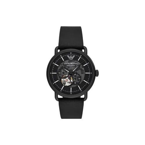 EMPORIO ARMANI Механический механизм Мужские Авиатор Часы 42мм*22мм*13мм Черный