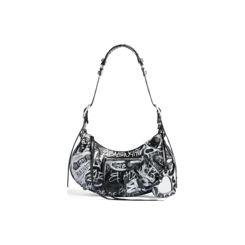 Balenciaga Le Cagole Fine Grained Овчина Портативный Сумки через плечо Сумка через плечо Маленькая Женская