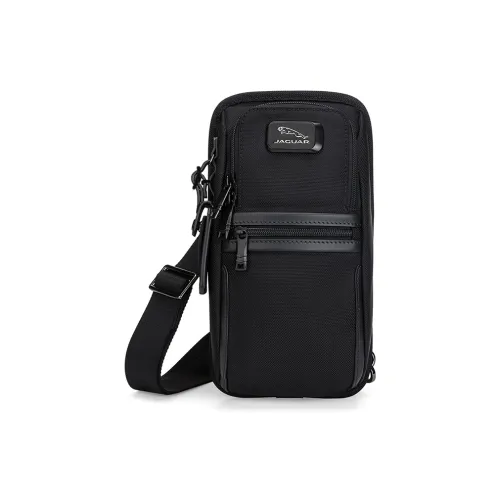 JAGUAR Корова Кожа Нейлоновая Сумка через плечо Sling Сумка Стандартная Мужская Черная