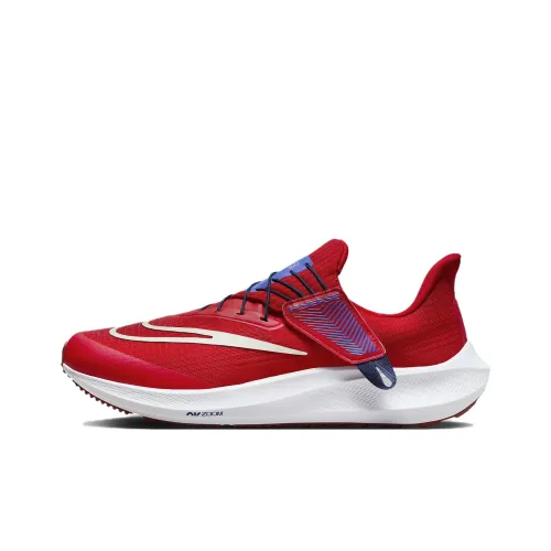 Nike Pegasus FlyEase Устойчивый к истиранию Дышащие Низкие Беговые кроссовки Мужские Красные