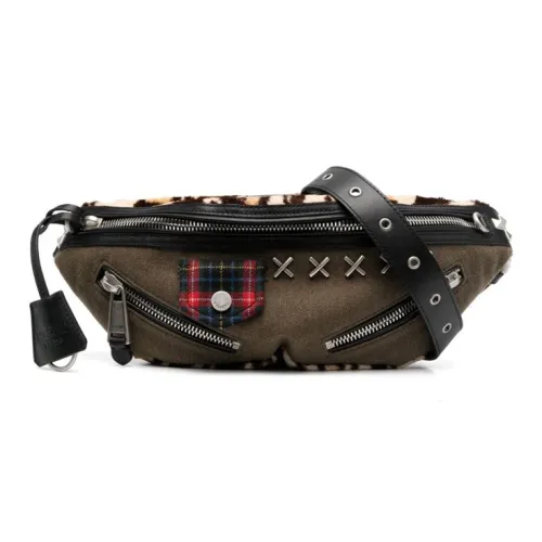 MOSCHINO Шерсть и Хлопок Одно Плечо Сумка через плечо Слинг-сумка Сумка на пояс Мужская Хаки Зеленая