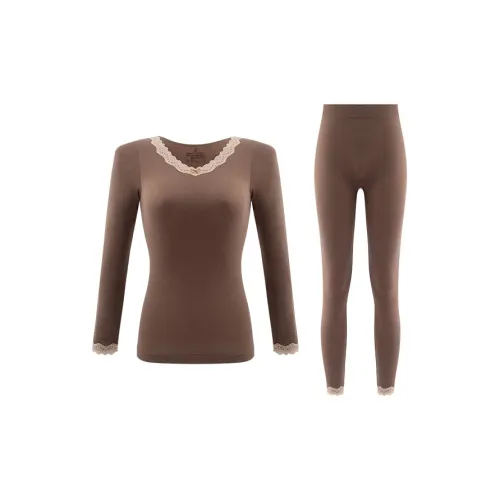 Sizhisha Термический Комплект Женский Blakken Коричневый
