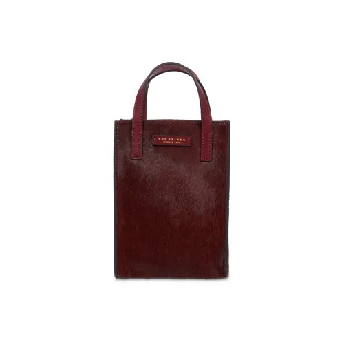 THE BRIDGE Коровья кожа Портативная Сумка через плечо Сумка через плечо Мини Женская Бургунди