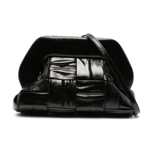 THEMOIRE Bios Лакированная кожа Телячья кожа Ручная сумка через плечо Стандартная Женская Черная