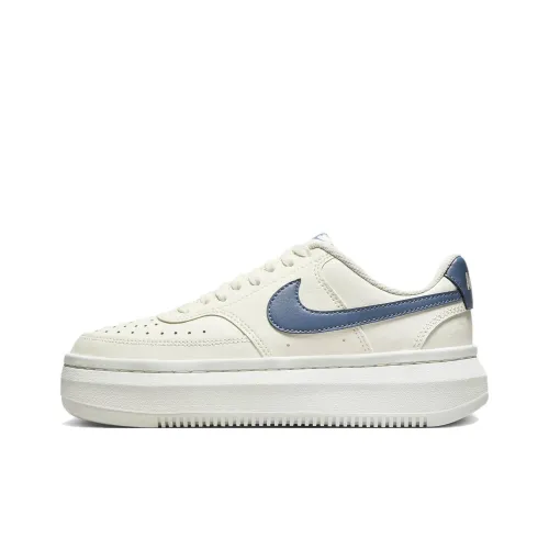 Nike Court Vision 1 Alta Abrasion Resistant Низкие Кроссовки для скейтбординга Женские Бежево-синие