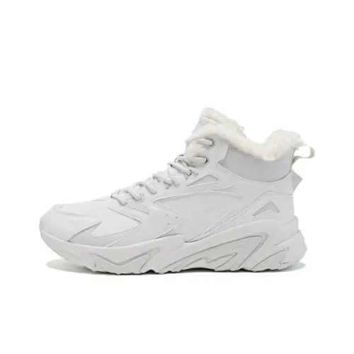QIAODAN Slip-resistant Abrasion-resistant Waterproof Thermal High Top Footwear Men's White QIAODAN Противоскользящий Устойчивый к износу Водонепроницаемый Термический Высокий Топ Обувь для ног Мужской Белый