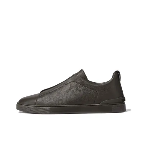 Ermenegildo Zegna Triple Stitch Скейтборд Кроссовки Низкие Зеленые Мужские