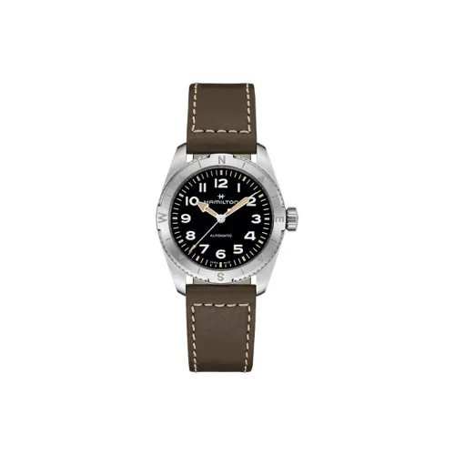 HAMILTON Khaki Field Series Автоматический Механический Механизм Мужские Часы Часы 37 мм Черный Циферблат