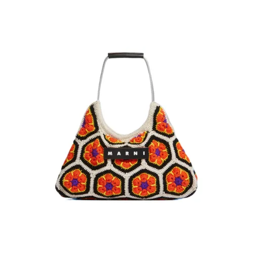 MARNI Сумка из коровьей кожи женский оранжевый