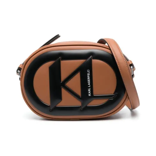 Karl Lagerfeld Сумка через плечо из коровьей кожи женская коричневая
