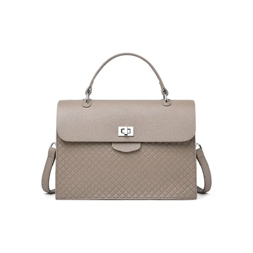 Espin Сумка через плечо из крупнозернистой текстуры кожа коровы одно плечо средний размер женский тренч-серый цвет печенья жемчужно-синий черный