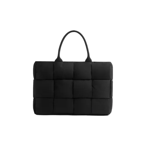 Bottega Veneta Arco Нейлон Тоут Сумка Сумка для покупок Сумка Большая Мужская Черная